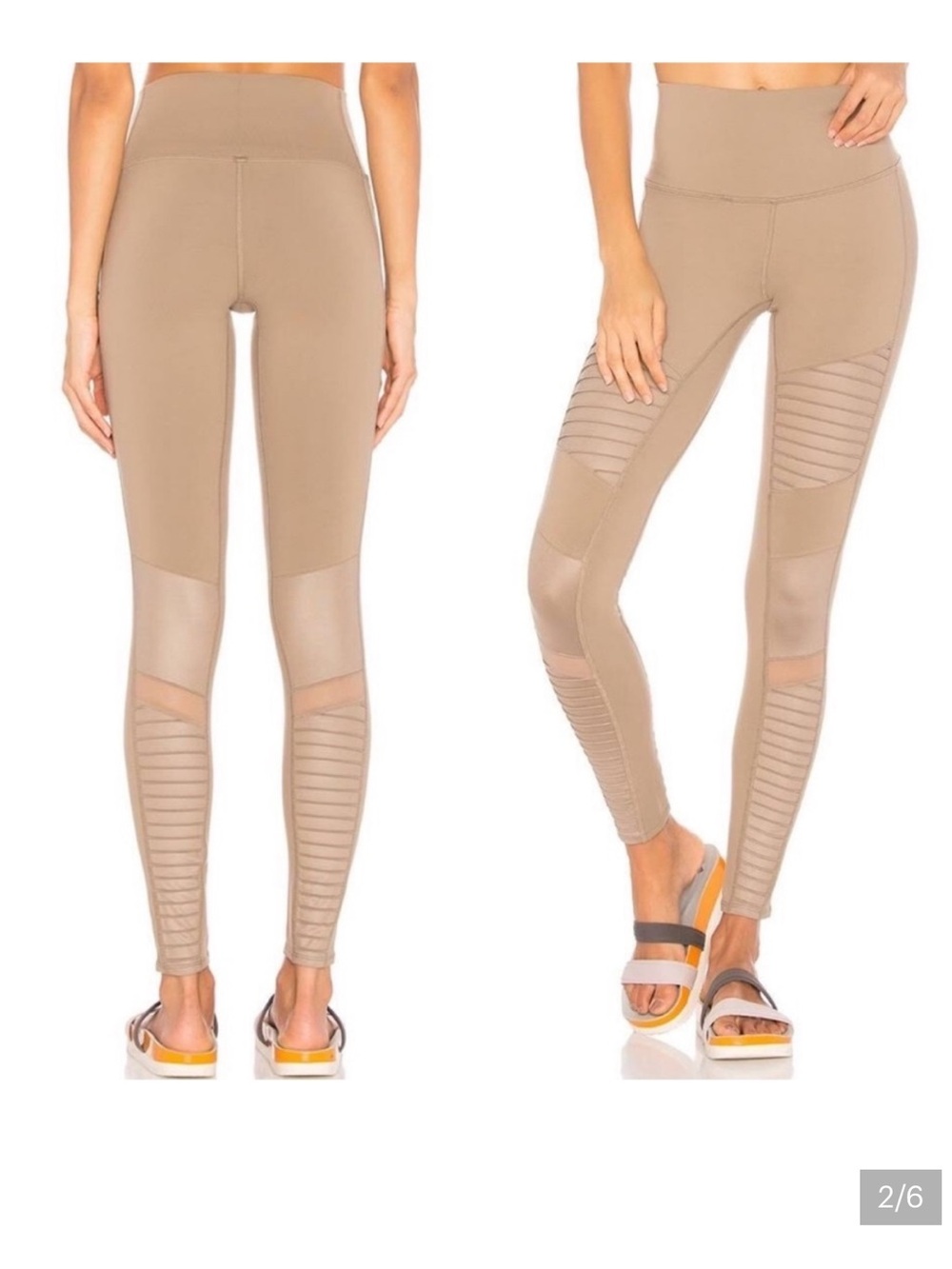 ALO High Waisted Moto Legging in Taupe
